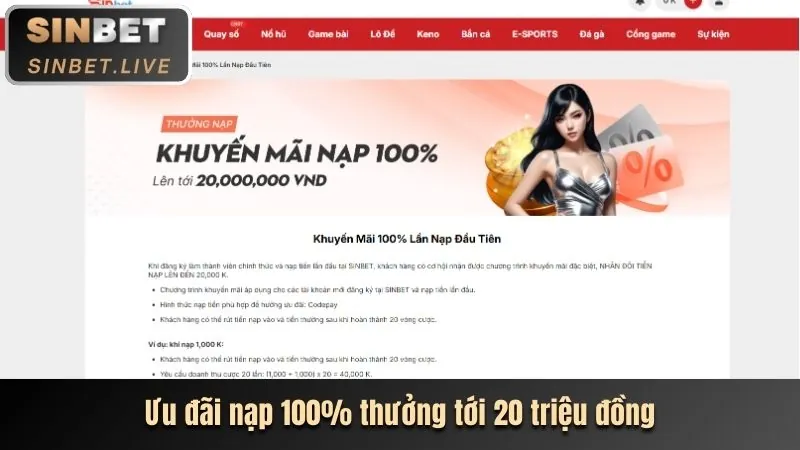 Tiền thưởng chào mừng G666 Game